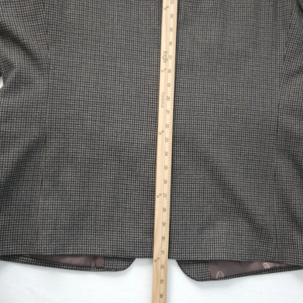 Lauren Ralph Lauren 46R Brown Houndstooth Sport Coat‎ Blazer Jacket Mens